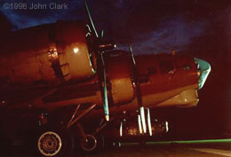 B-17 at night by John Clark